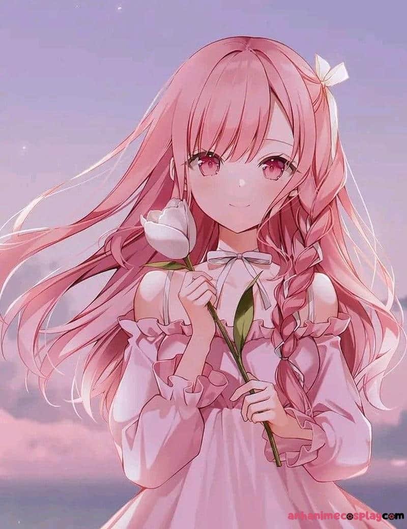 ảnh anime hồng xinh